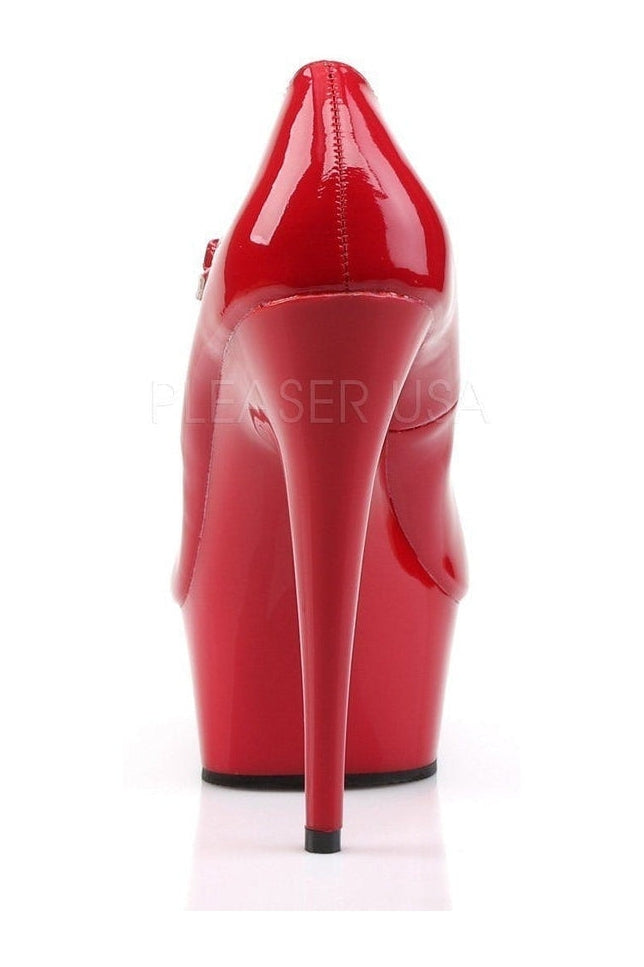 Red Patent DELIGHT-687 Mary Jane Platform Pump for Women