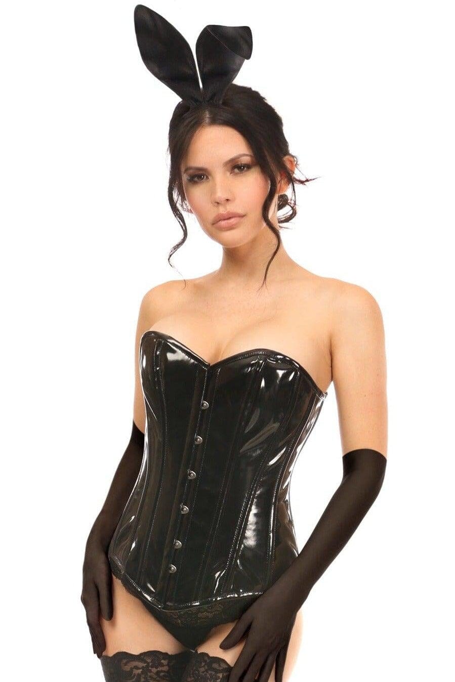 High - quality 4 - piece Vinyl Bunny Corset Outfit for a Stunning Look