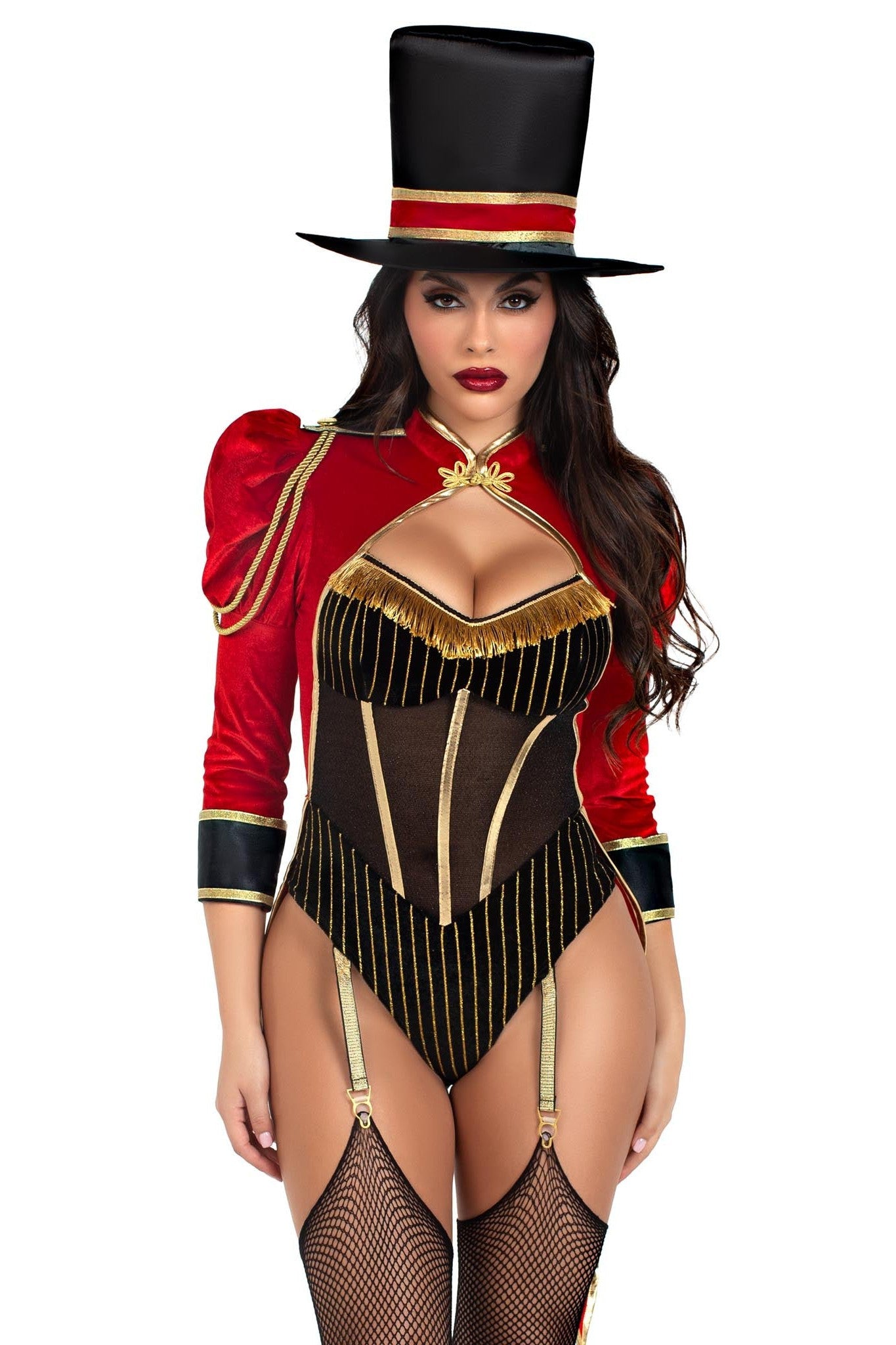 Stunning Two - Piece Ringmaster Costume Ensemble Set