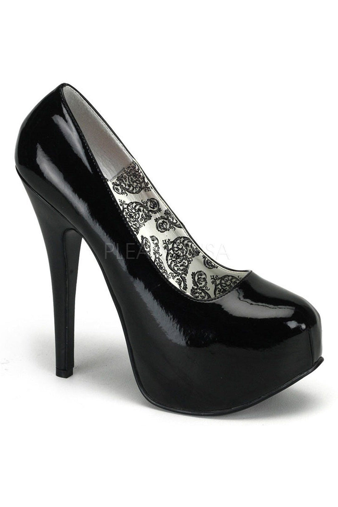 Black Patent Leather TEEZE - 06 High - Heel Platform Pump Shoes