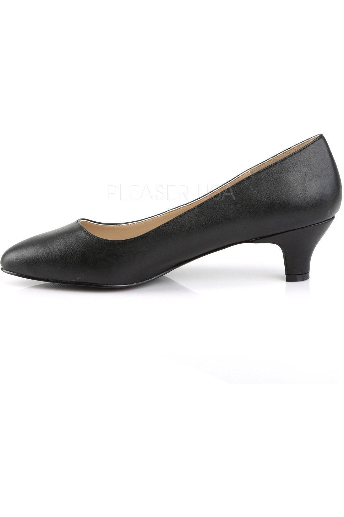 Stylish Black Faux Leather FAB - 420 Classic Pumps for Fashionable Wear