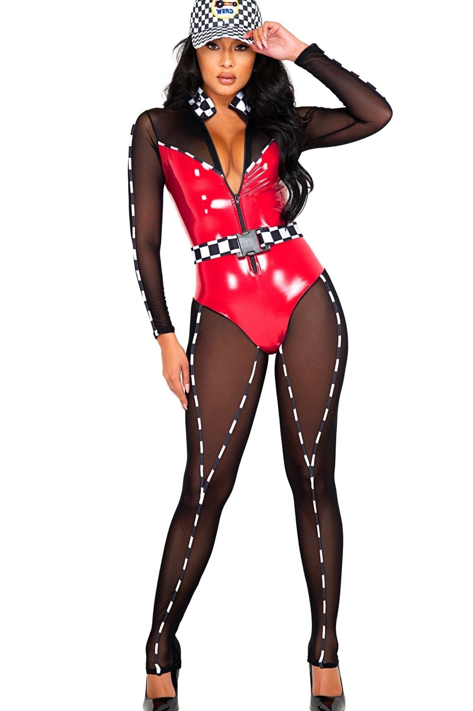 Roma Two-Piece Speedway Hottie Vinyl Costume for Stunning Halloween Look