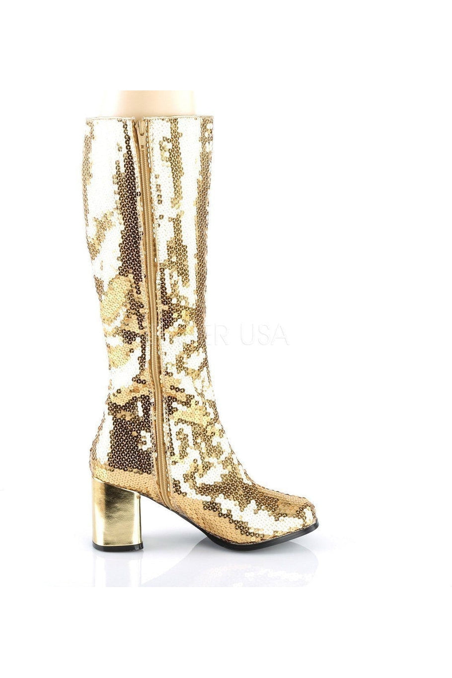 Stunning Gold Sequin SPECTACUL - 300SQ Knee - High Boots