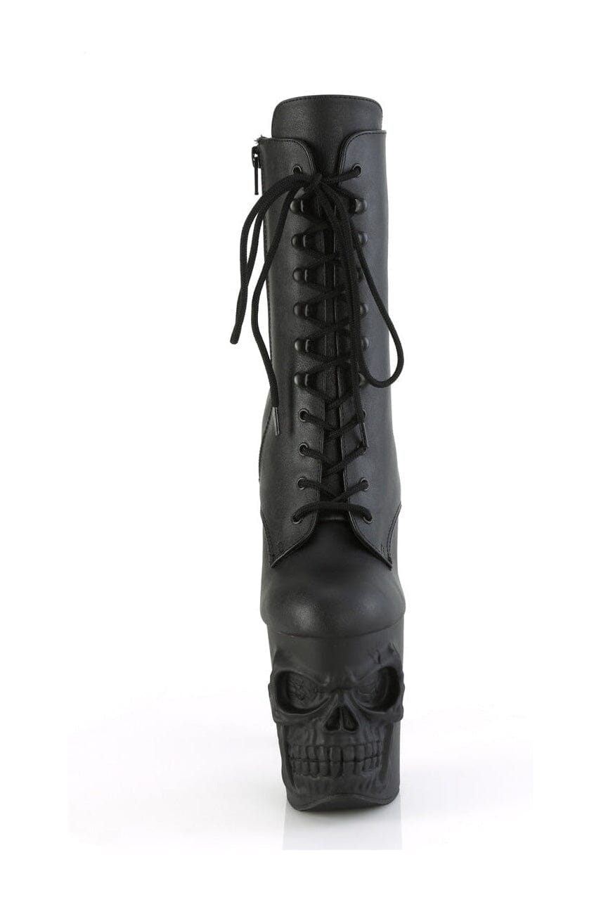 Pleaser's RAPTURE - 1020 Stylish Black Faux Leather Ankle Boots