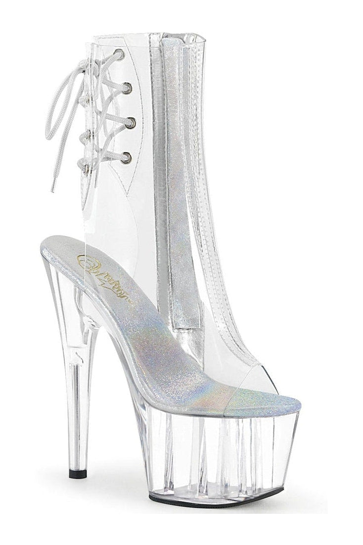 Exotic Clear Vinyl Open - Toe/Heel Ankle Boot ADORE - 1018C