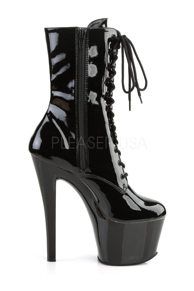 Stylish SKY - 1020 Black Patent Leather Platform Ankle Boot for Fashion - Forward Individuals