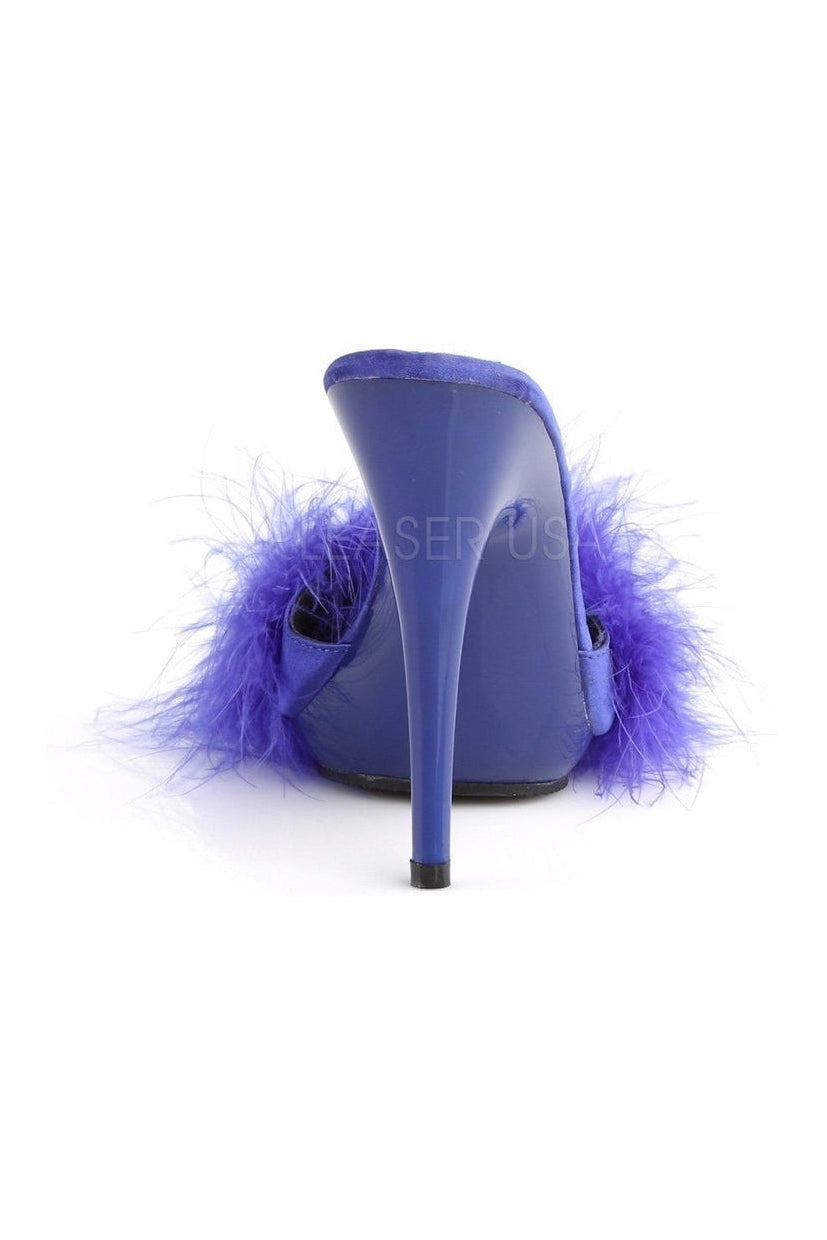 Blue Genuine Satin POISE - 501F Slide Sandals