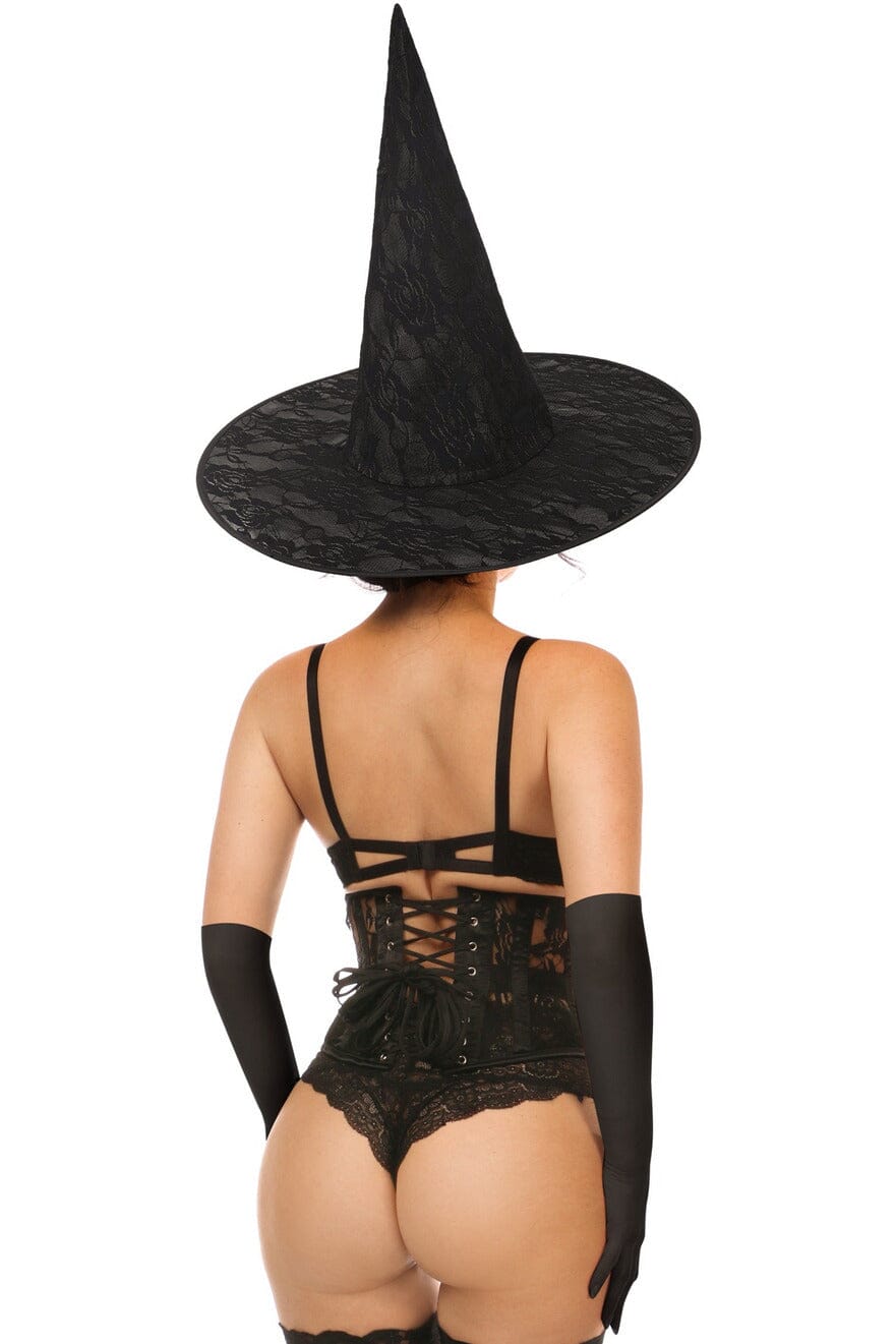 Luxurious 3 - Piece Audacious Witch Corset Costume Set