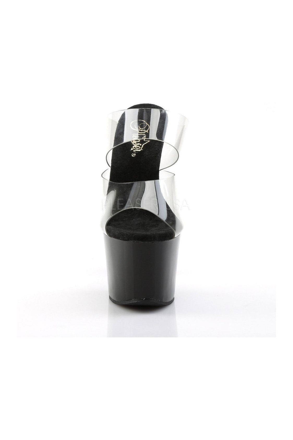 Black Vinyl SKY - 302 Platform Slide Sandals with Stylish Design