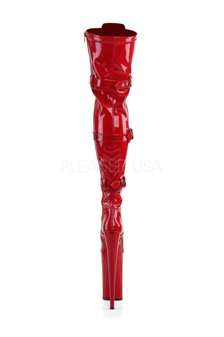 Red Patent Leather BEYOND - 3028 High - Fashion Platform Thigh - High Boots