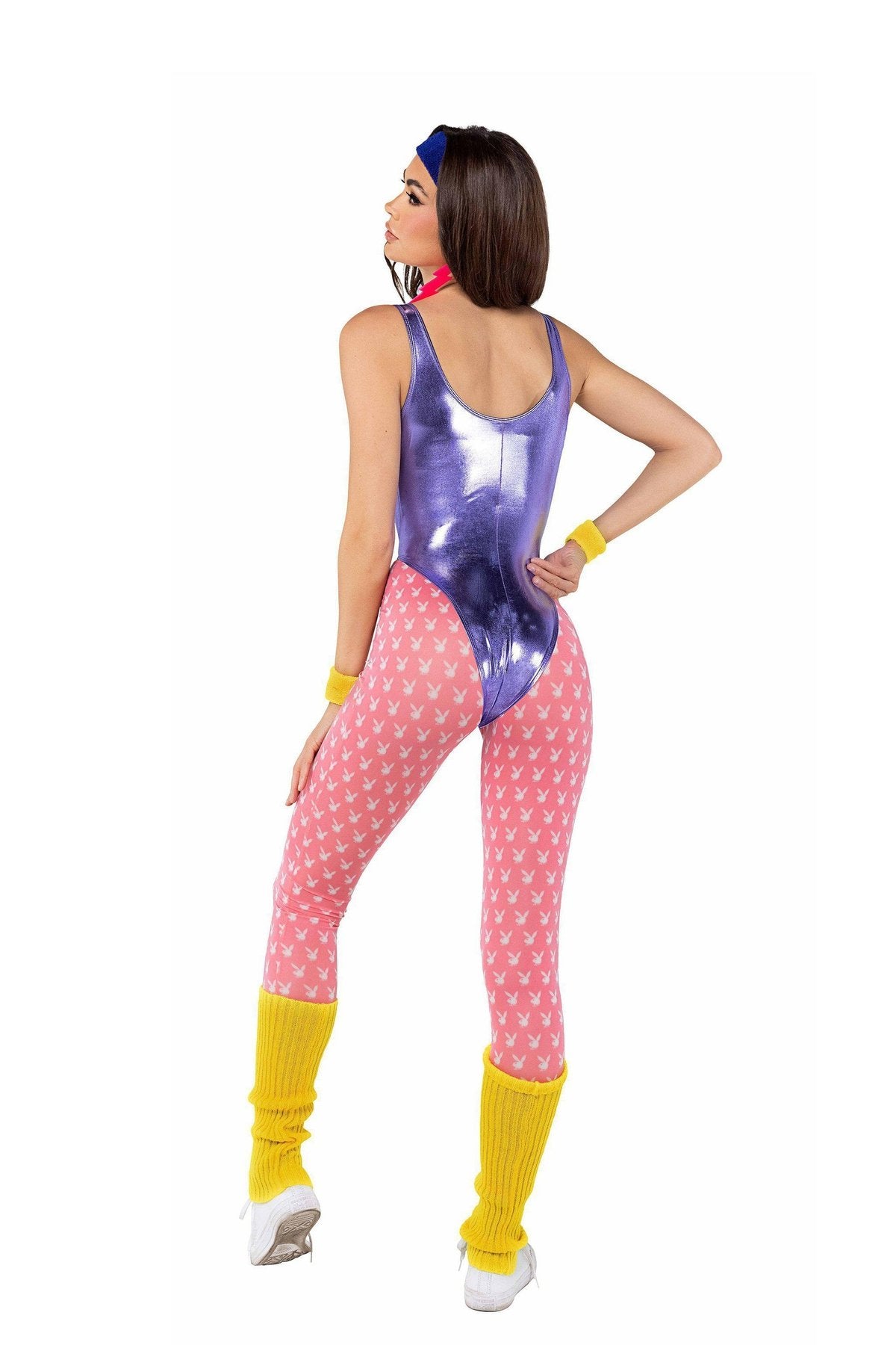Playboy 1980s Retro Fitness Fashion Costume Set