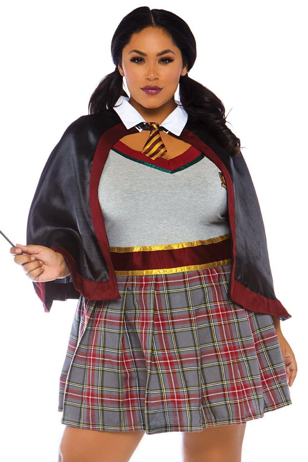 Eye - Catching Plus Size School Girl Costume by Leg Avenue