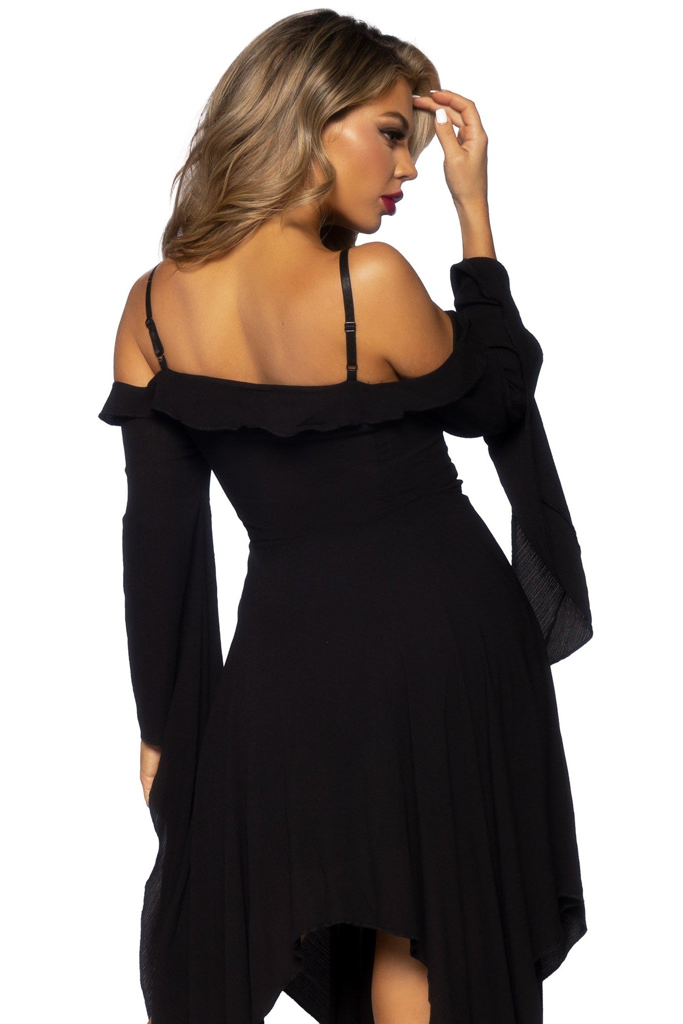Stylish Women's Cotton Gauze Bell - Sleeved Peasant Dress for Casual Wear