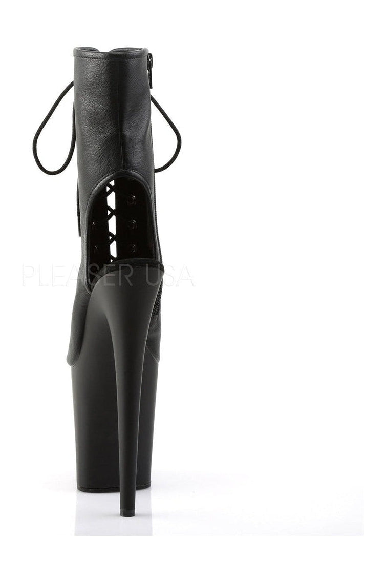 Stylish Black Faux Leather FLAMINGO - 1016 Platform Ankle Boots for Fashion - Forward Individuals
