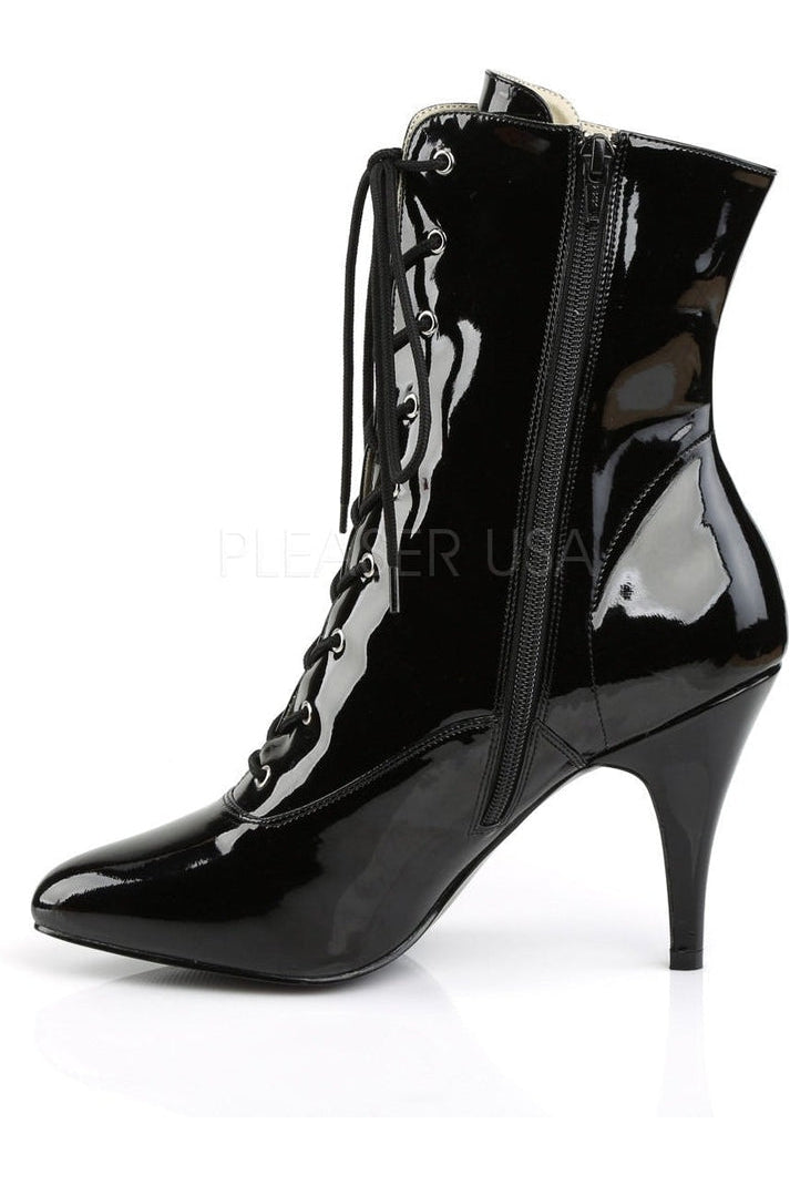 Stylish Black Patent Leather Ankle Boot - DREAM-1020 Model