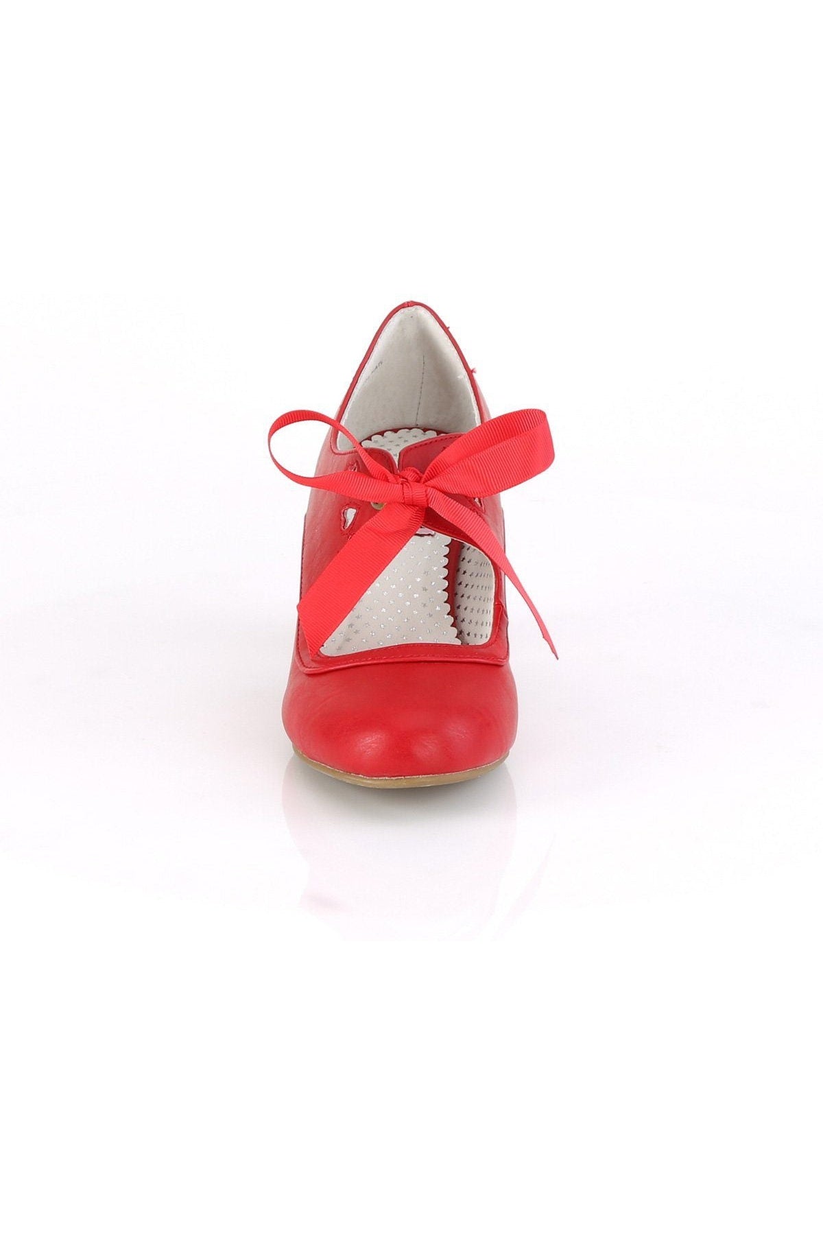 Red Faux Leather WIGGLE-32 Women's Mary Jane Pumps