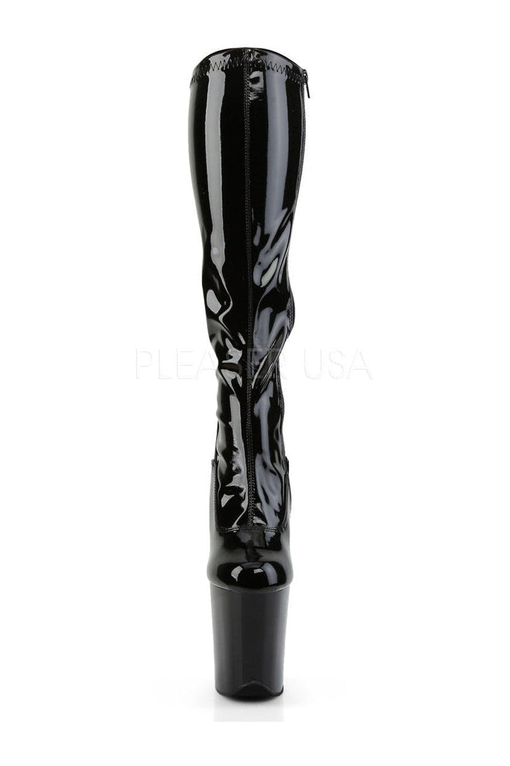 Black Patent FLAMINGO - 2000 Stretch Knee - High Platform Boots