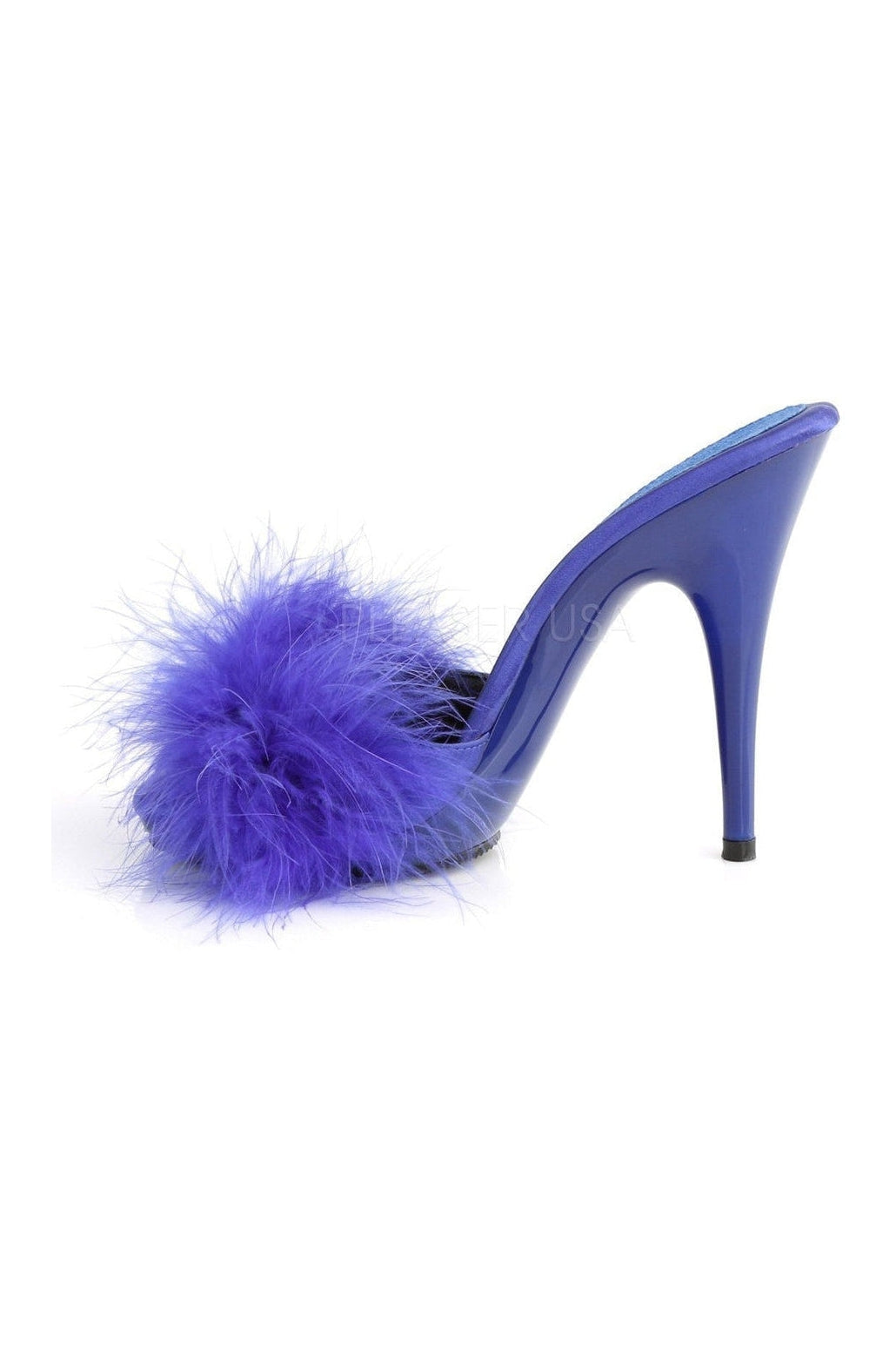 Blue Genuine Satin POISE - 501F Slide Sandals
