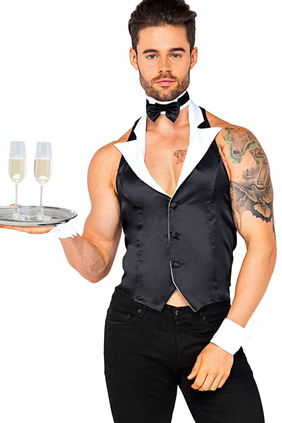 4-piece Butler Beefcake Costume Set by Roma Costumes