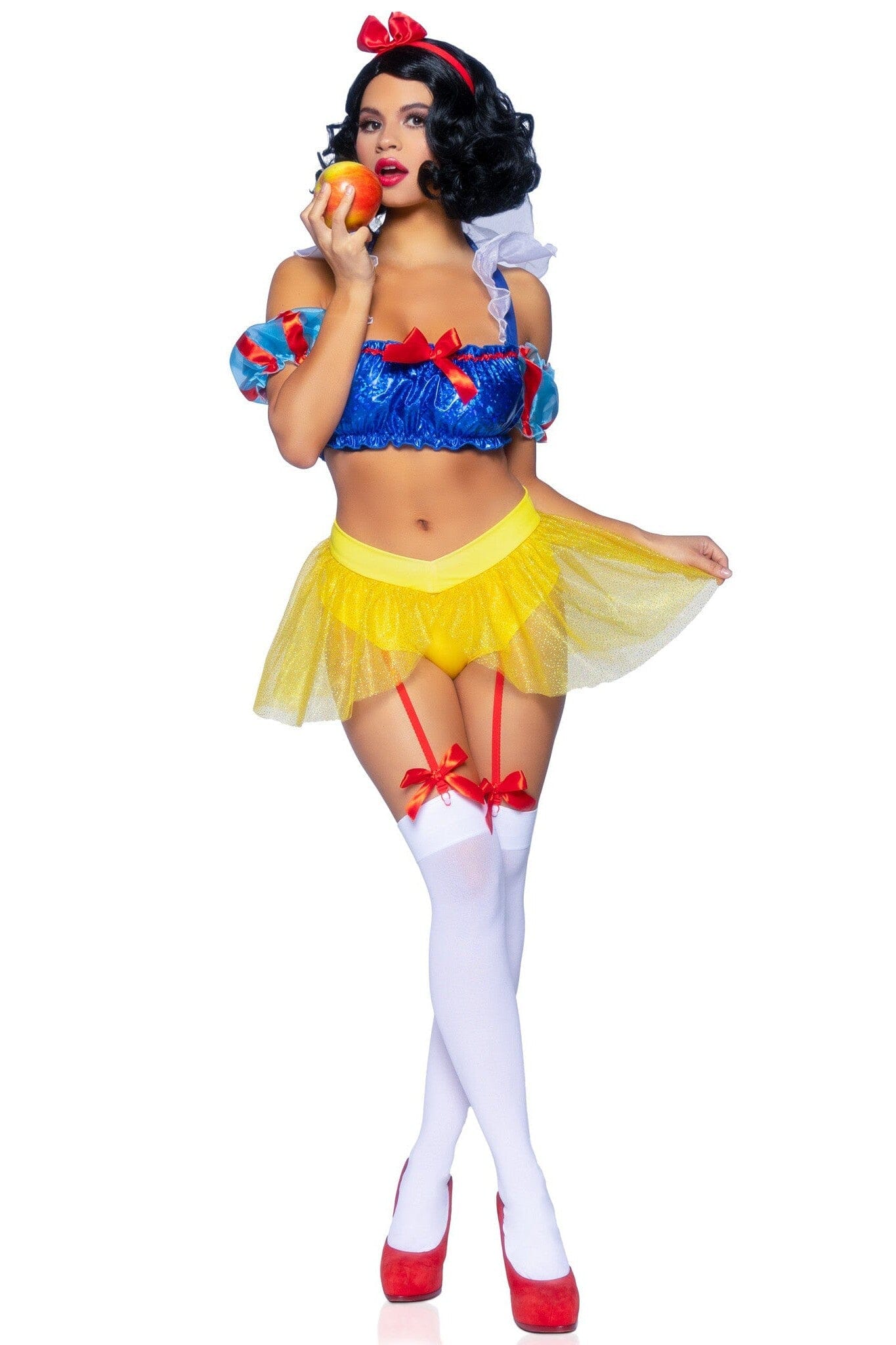 3-Piece Bad Apple Snow White Set with Shimmer and Ruffles