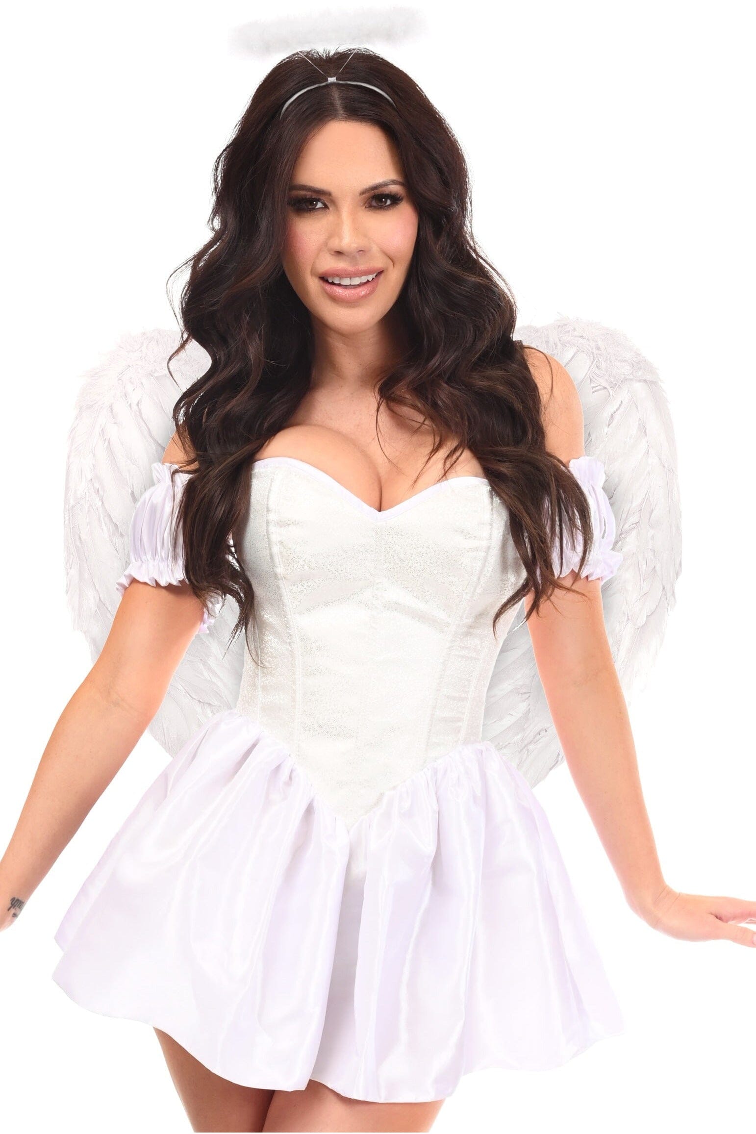 Top-Quality Drawer 3-Piece Brocade Angel Corset Costume Set for Women