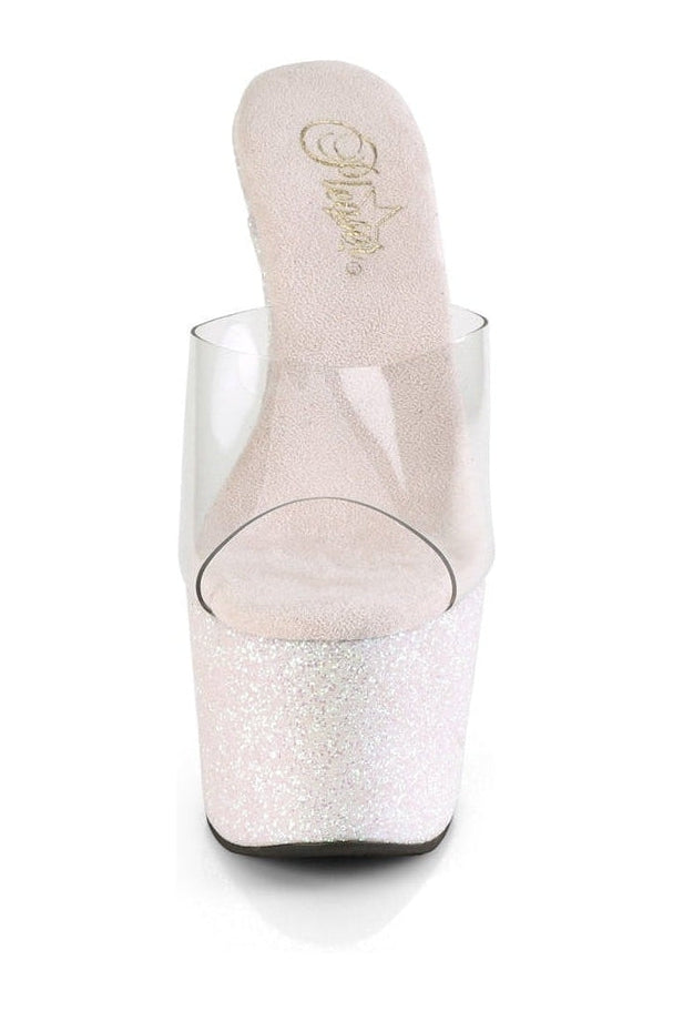 Pleaser ADORE-701HMG Clear Vinyl Exotic Women's Slide Sandals