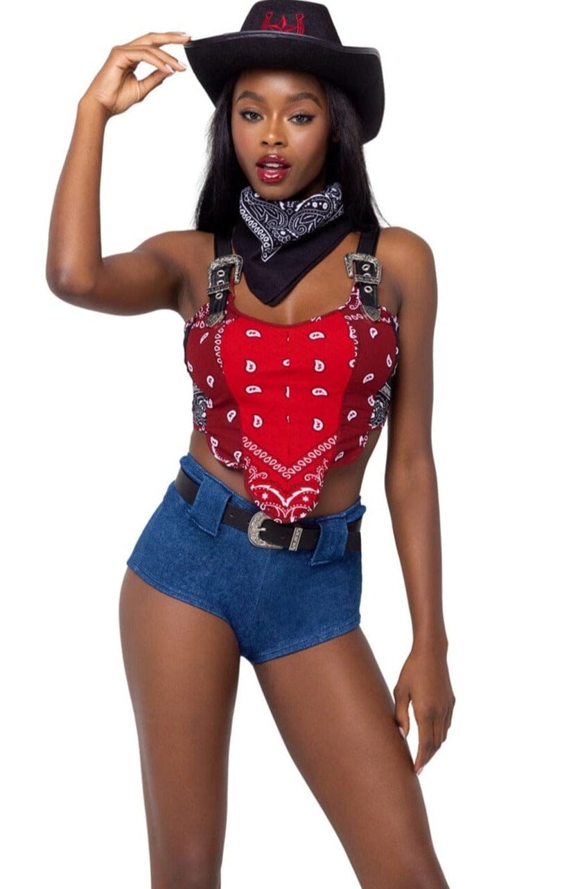 4-Piece Western Cowgirl Costume Set