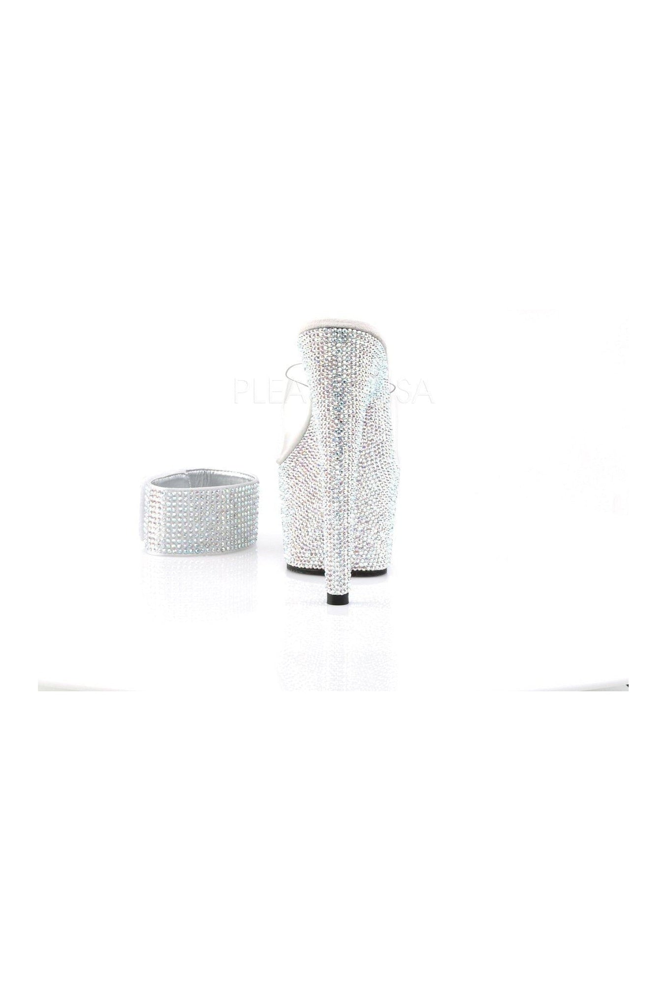 Stunning BEJEWELED-712RS Clear Vinyl Platform Sandals for Fashionable Women