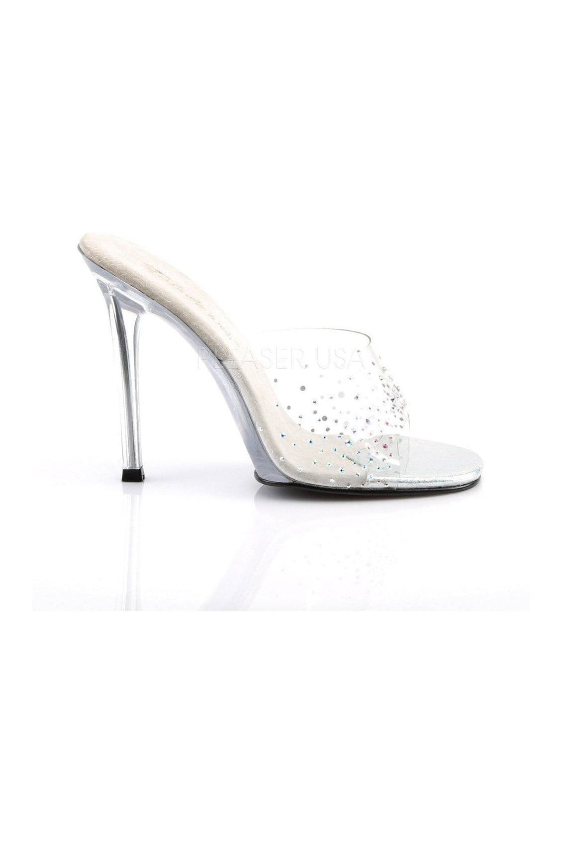 GALA-01SD Clear Vinyl Mule Women's Fashion Footwear