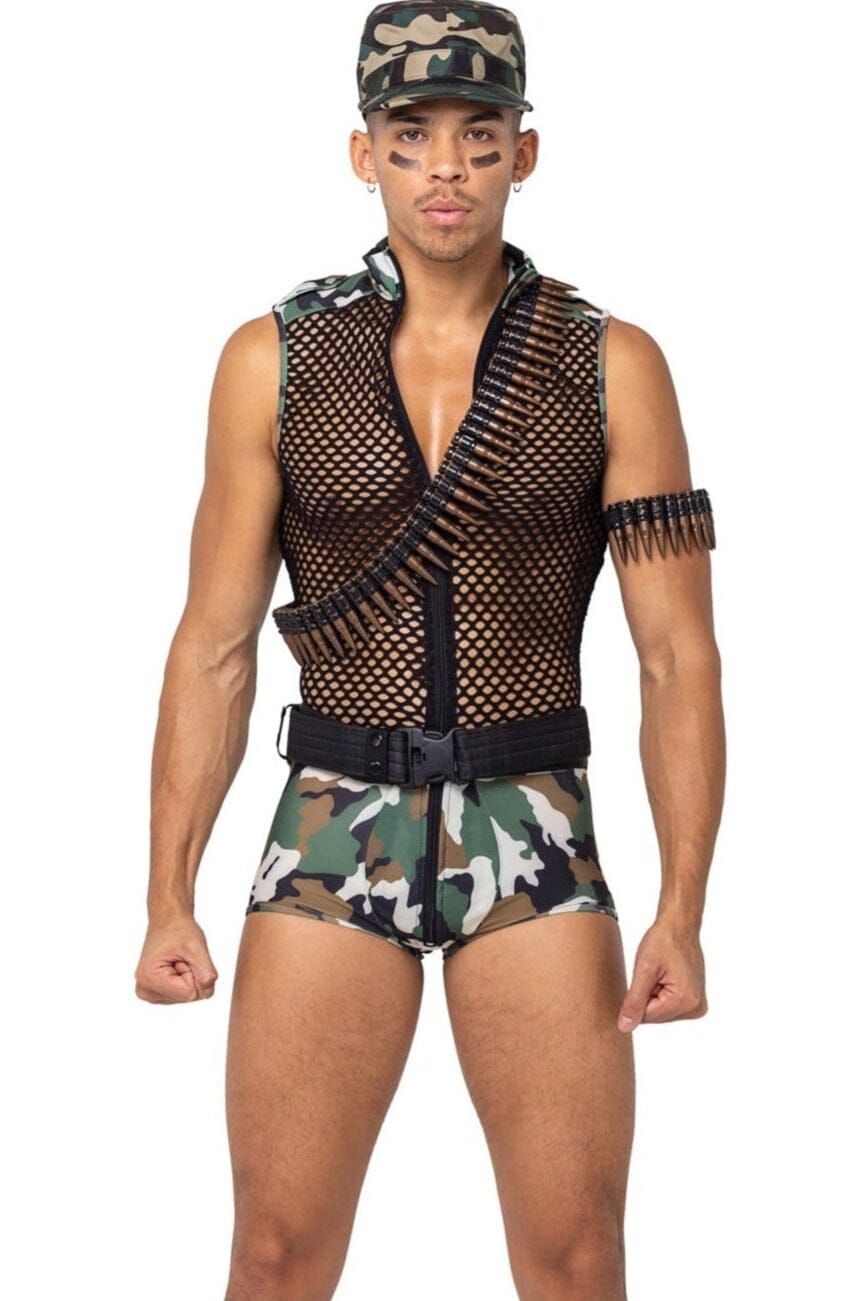 Men's Three - Piece Sergeant Studded Army - Style Clothing Set
