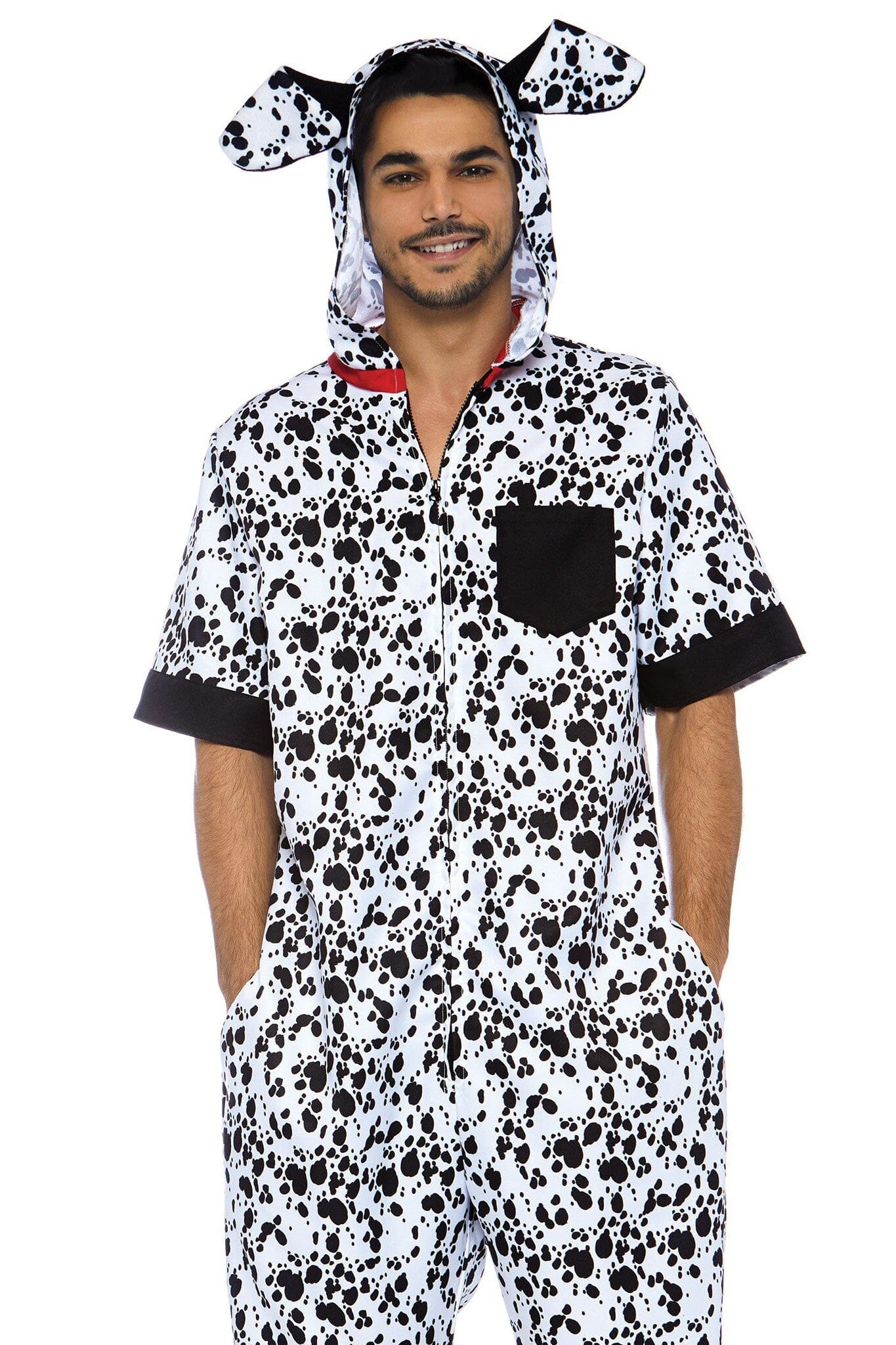 Dalmatian-themed Dog Costume Fur Print Jumpsuit