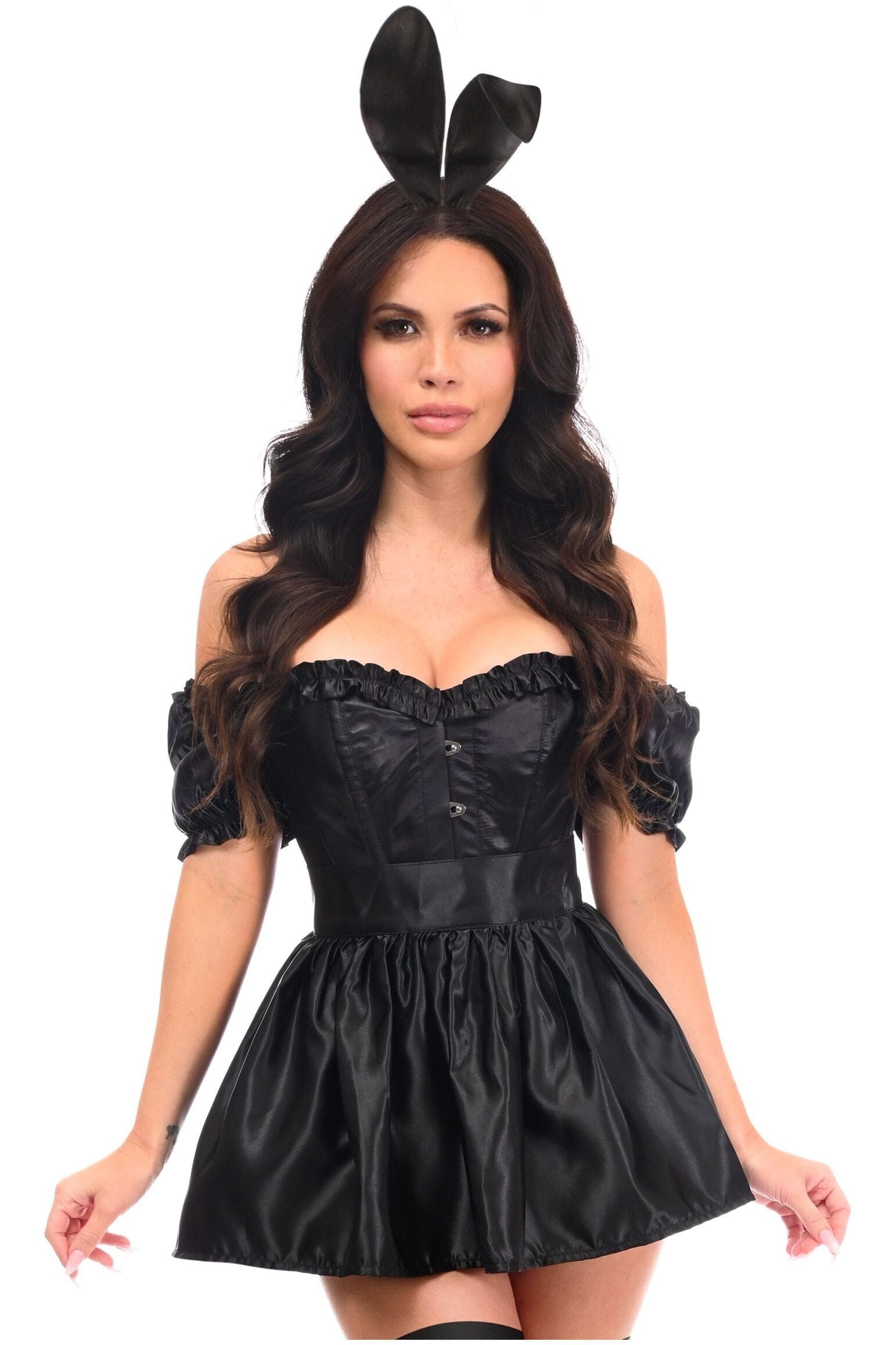 Top-Quality Four-Piece Bunny Corset Costume Set for a Charming Look