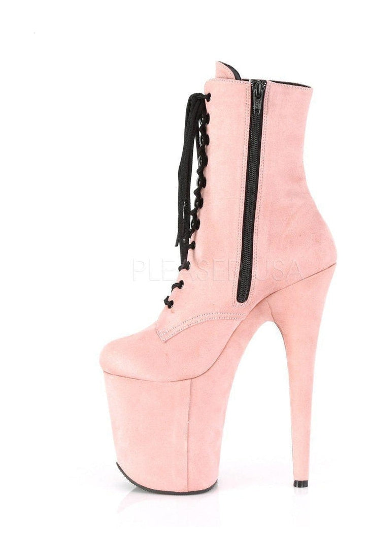Fuchsia Faux Leather FLAMINGO-1020FS Platform Lace-Up Ankle Boots