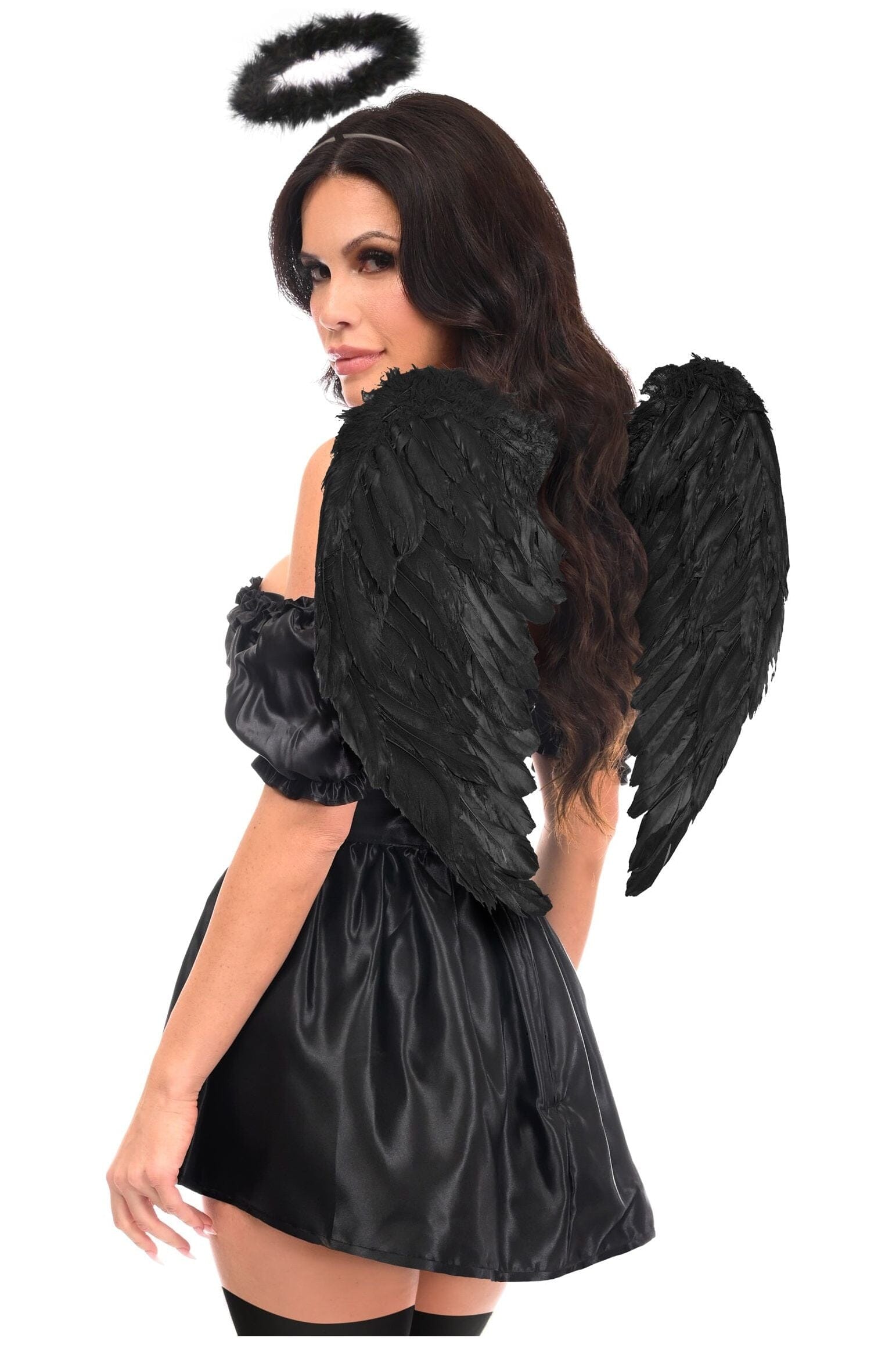 Top-Notch 4-Piece Dark Angel Corset Costume Set for Stunning Appearances