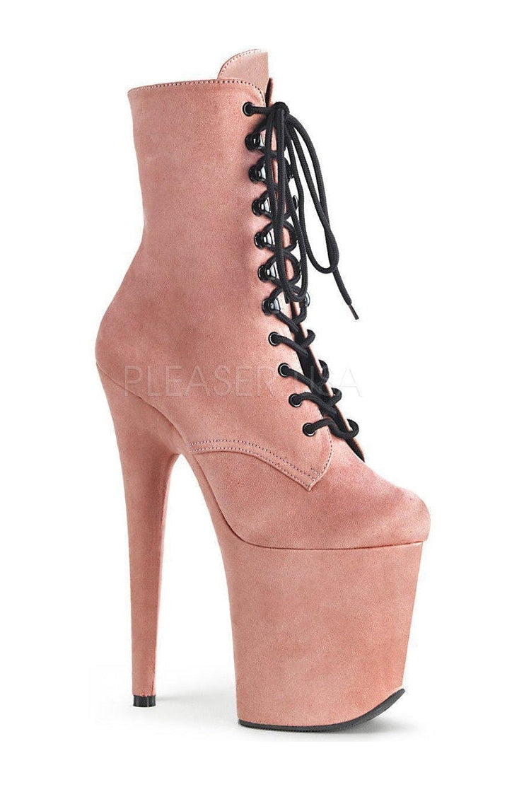 Fuchsia Faux Leather FLAMINGO-1020FS Platform Lace-Up Ankle Boots