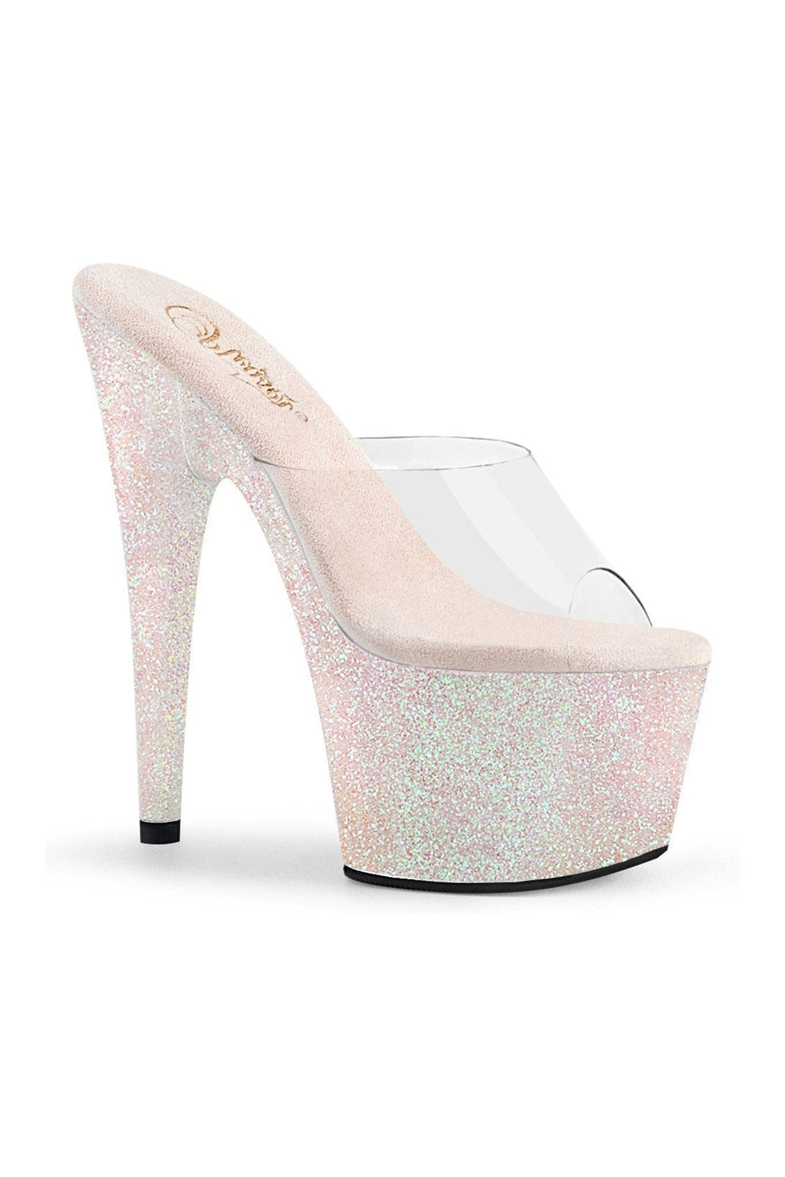 Pleaser ADORE-701HMG Clear Vinyl Exotic Women's Slide Sandals
