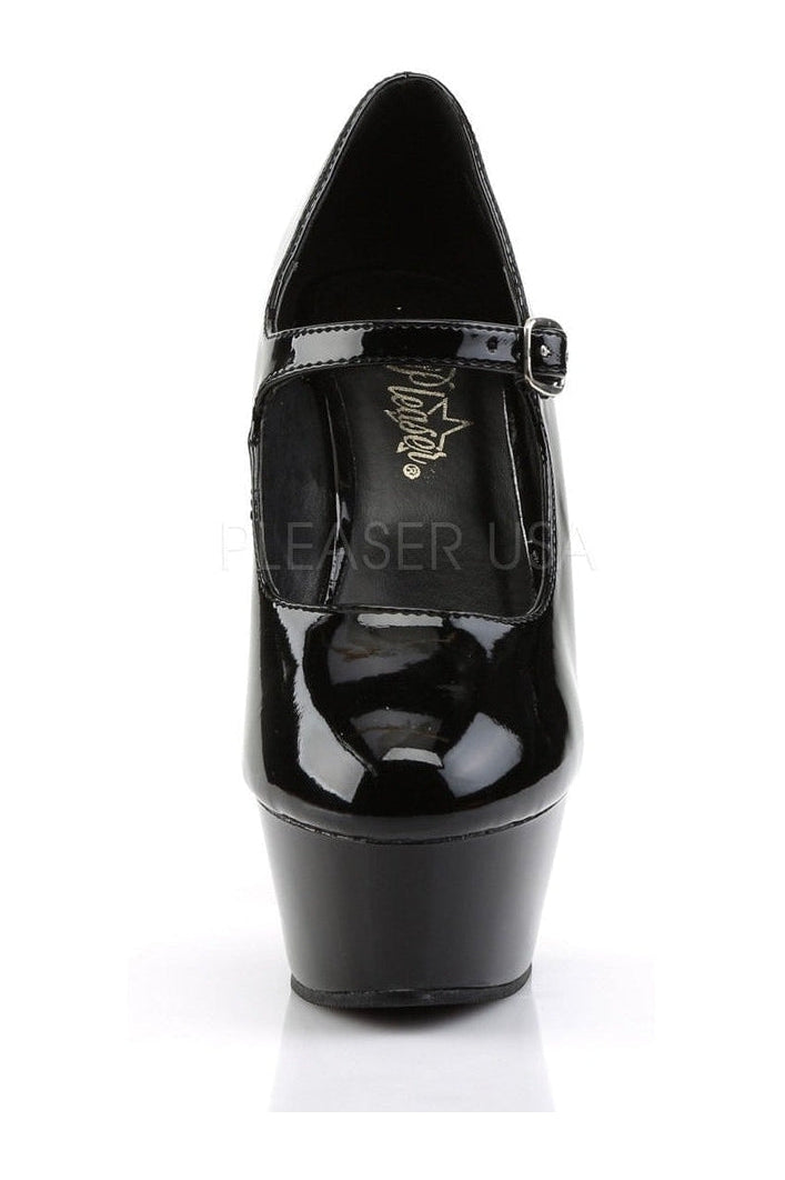 KISS-280 Black Patent Leather Platform Mary Jane Style Pumps for Women