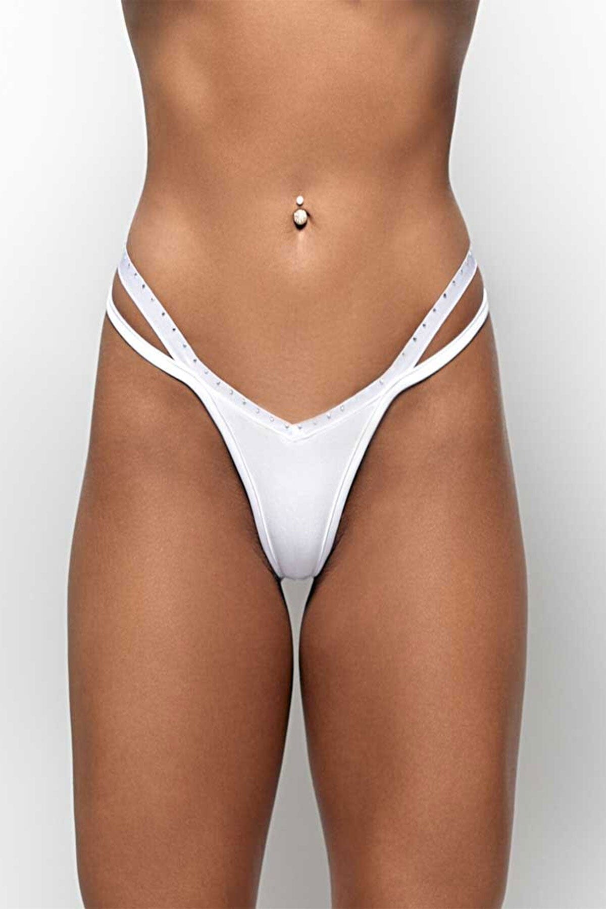 White Texas Lycra Thong - Stylish and Comfortable