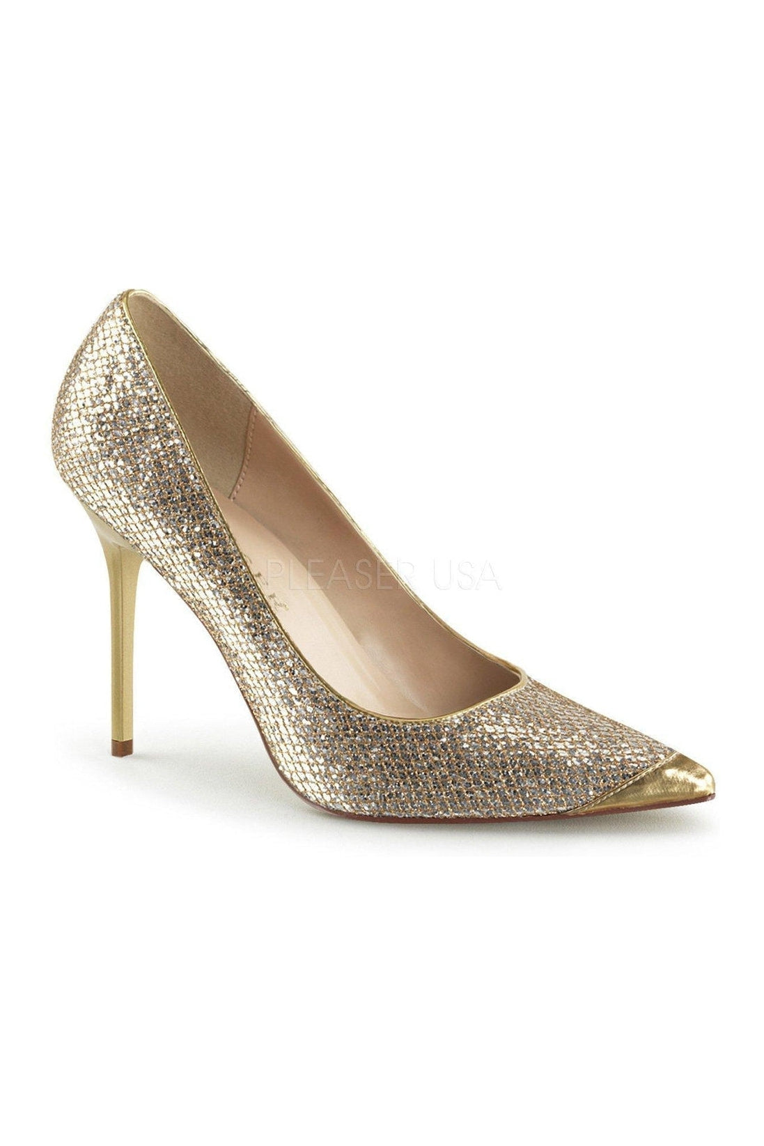 Gorgeous Gold Fabric CLASSIQUE - 20 Pointed - Toe Classic Pumps