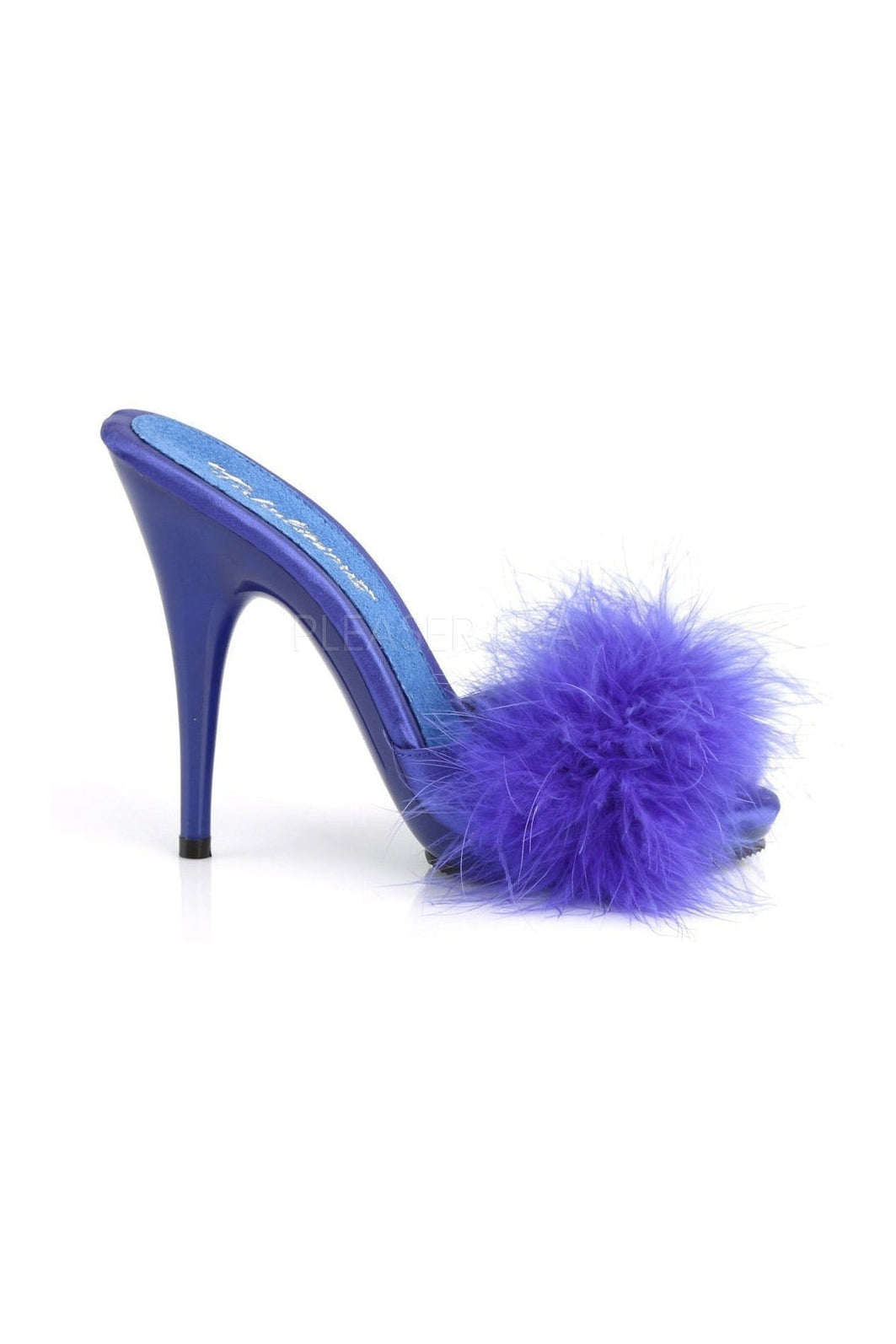 Blue Genuine Satin POISE - 501F Slide Sandals