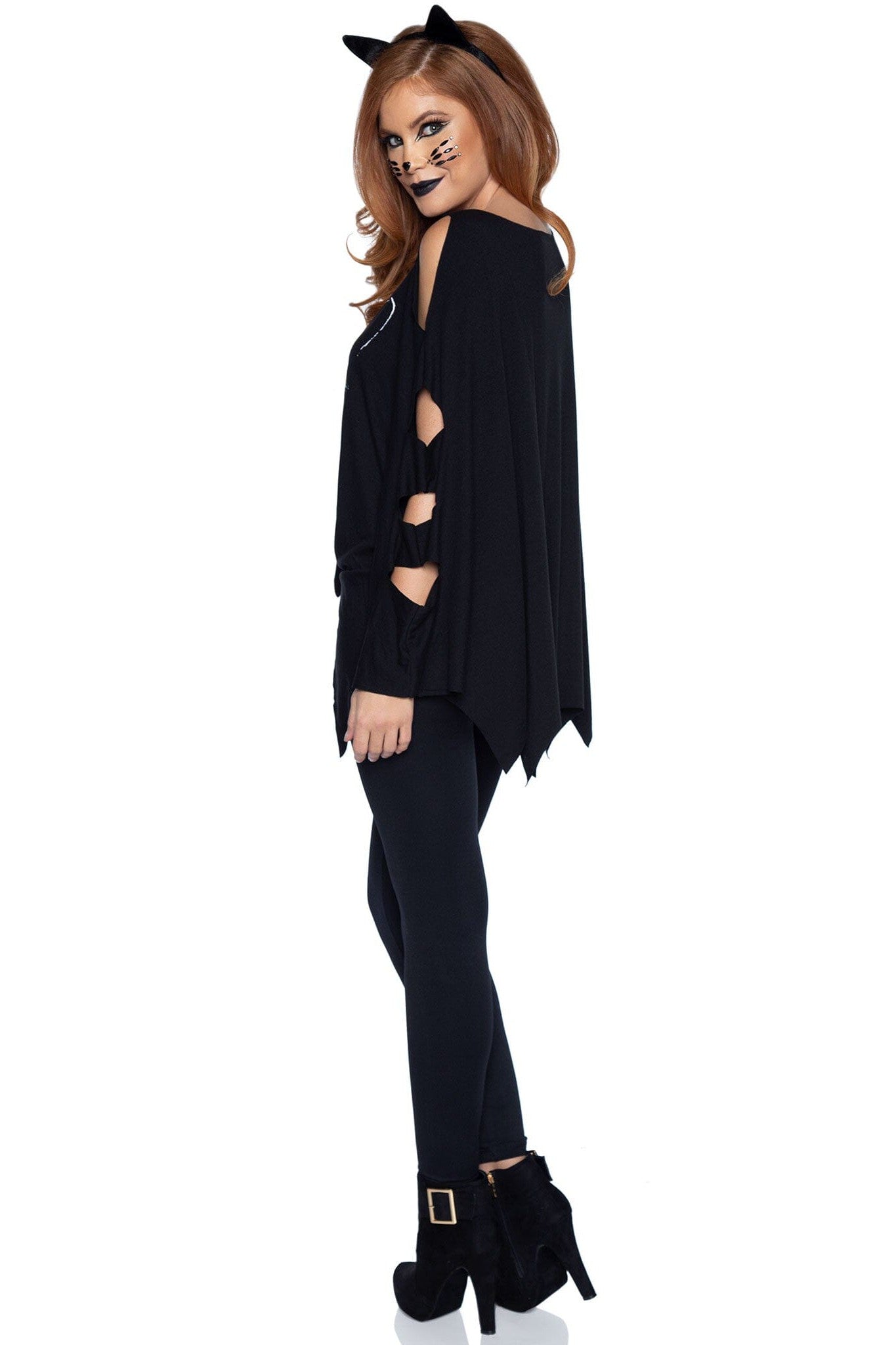 Two-Piece Feline Poncho Costume Set for Cats