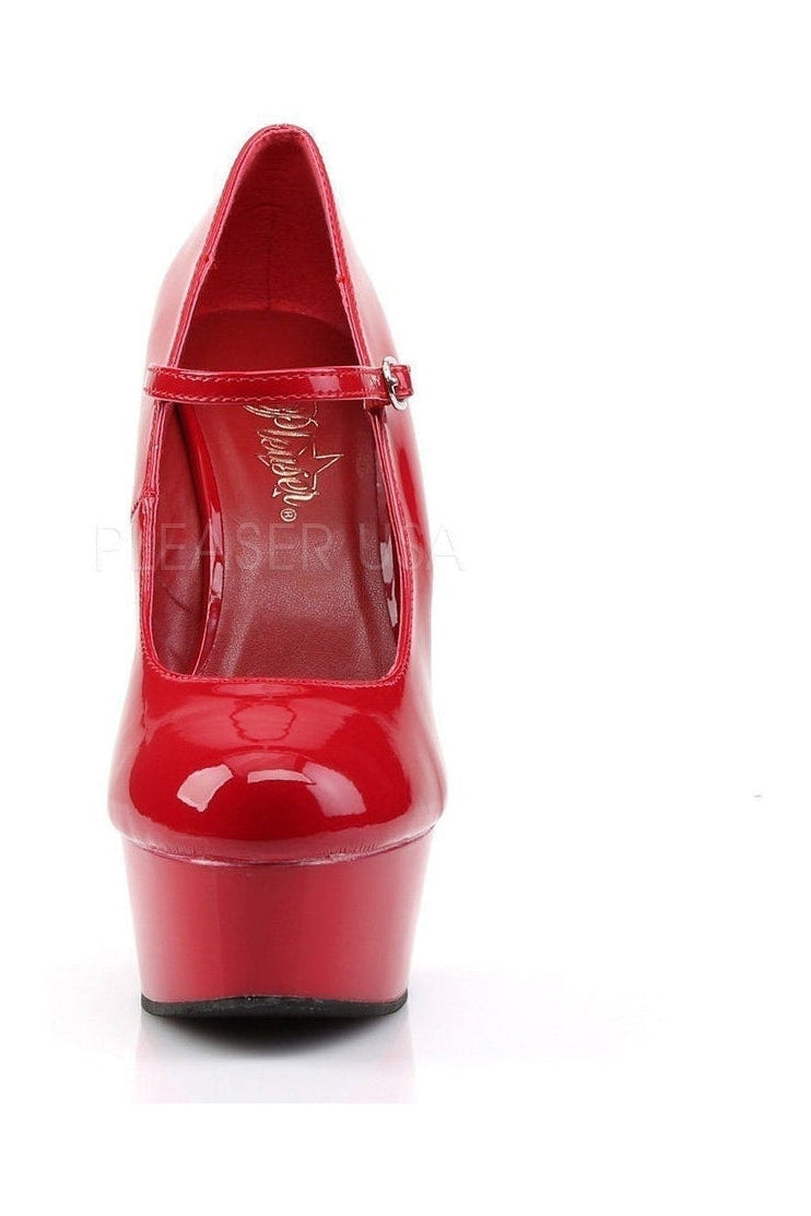 Red Patent DELIGHT-687 Mary Jane Platform Pump for Women
