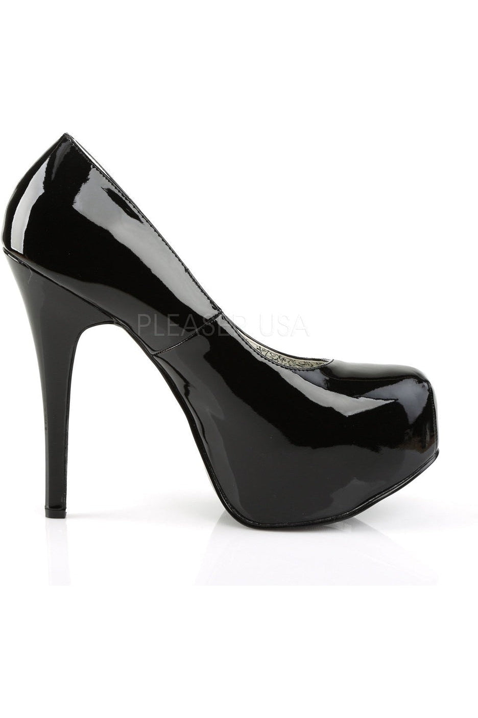 Black Patent Wide Width TEEZE - 06W Pump with High Heel