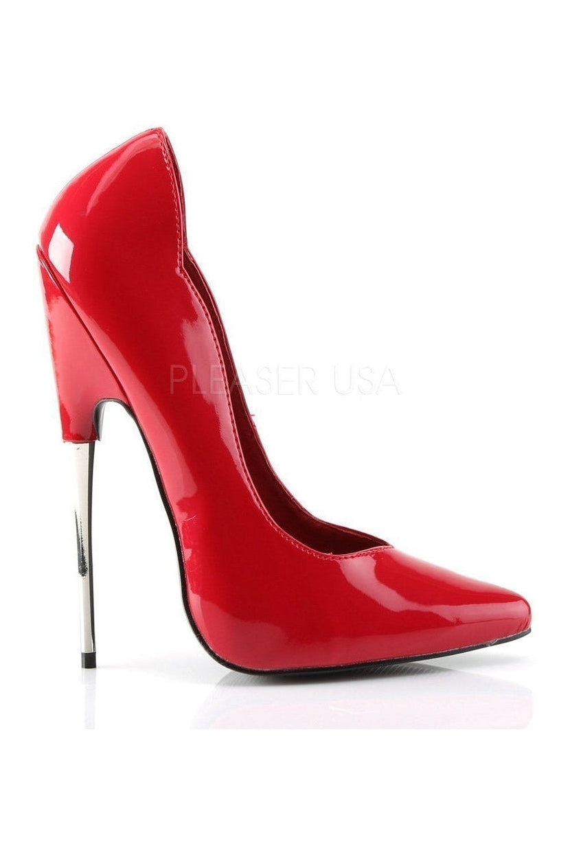 Red Patent SCREAM - 01 High - Heel Pump with 6 - inch Spike Heel