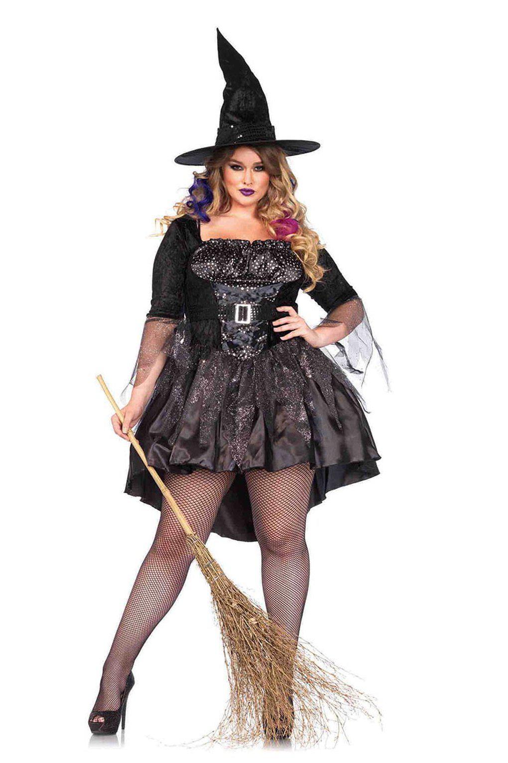 Plus Size Leg Avenue Black Magic Mistress Two-Piece Costume