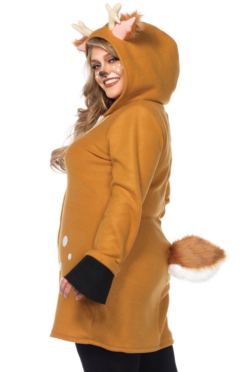 Plus Size Alluring Fawn Costume Fleece Dress