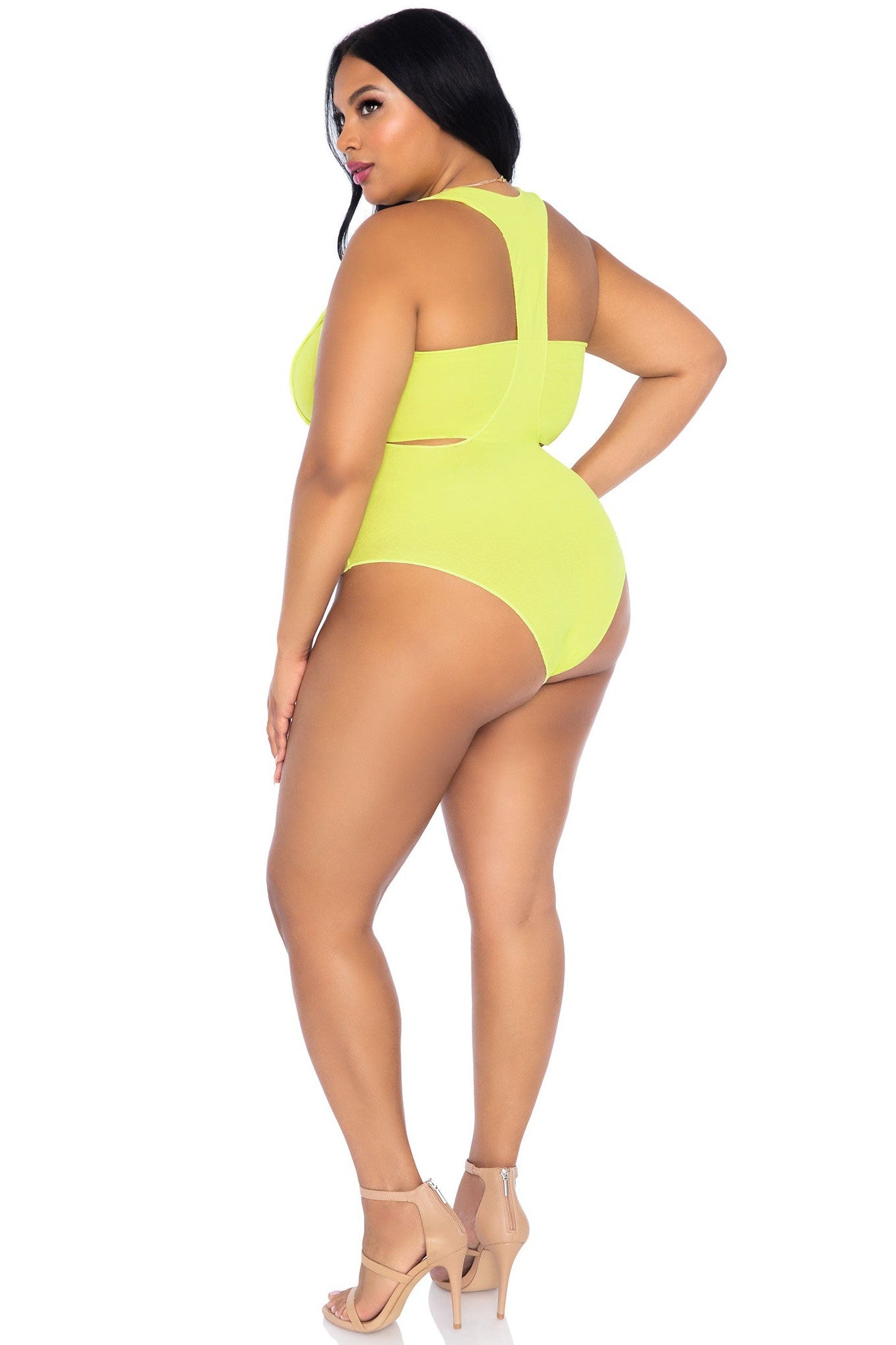 Opaque Plus Size 2-Piece Bandeau and Suspender Bodysuit