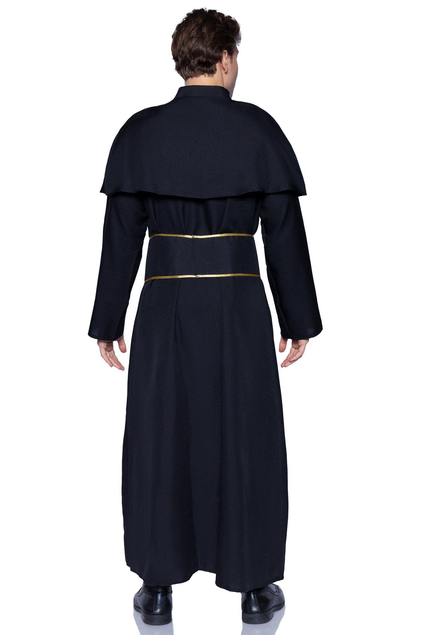 Leg Avenue 2-Piece Imported Priest Costume with Attached Cape and Cross Belt