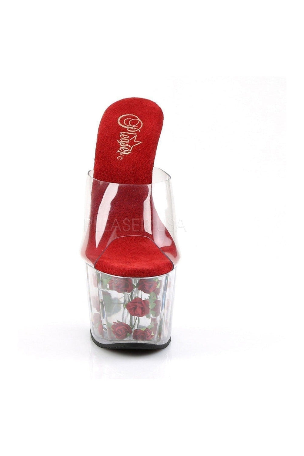 ADORE-701FL Transparent Vinyl Platform Slide Sandals