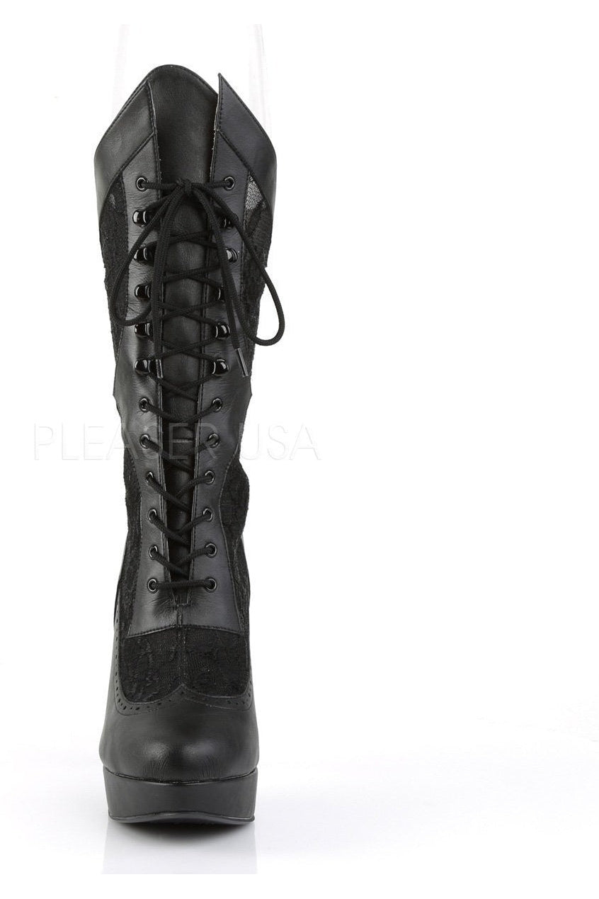 Stylish CHLOE-115 Women's Knee-High Boot in Black Artificial Leather